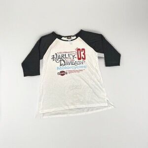 Harley Davidson T-Shirt Women’s Size Medium Three-quarter Length
